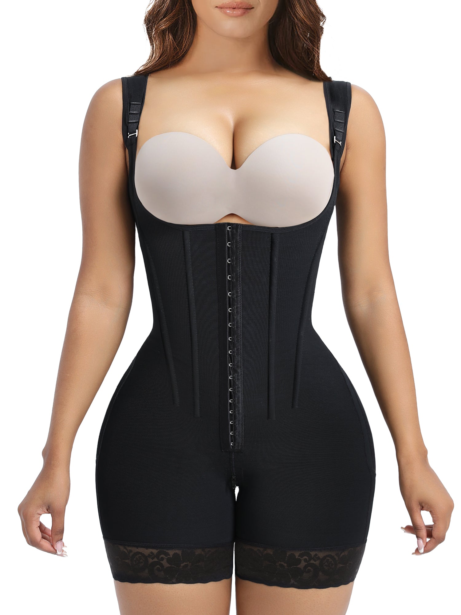 YIANNA Fajas Colombianas Moldeadoras Shapewear Tummy Control Body Shaper Postpartum Butt Lift Compression Garment with Steel Bones